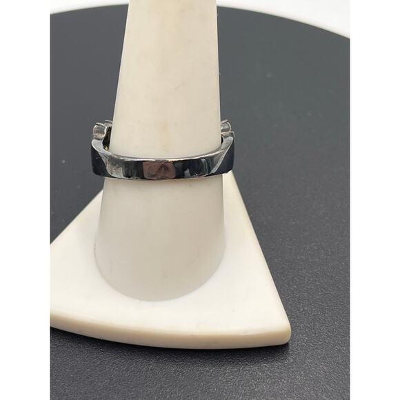 Sterling Silver 4-Prong Olive Green Oval Cubic Zirconia 6 gr Ring Sz 10 1/4 - Picture 8 of 12